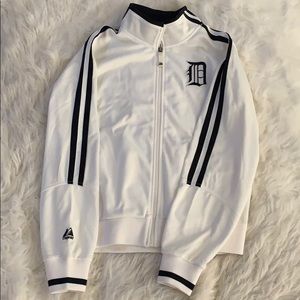 Detroit Tigers White Jacket Unisex Large